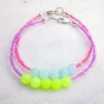 Bracelets Neon Beaded Bracelets Seed Beads Jade..