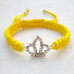 Crown Bracelet Yellow Friendship Bracelet..