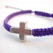 Sideways cross macrame friendship bracelet MADE TO ORDER in your desired color