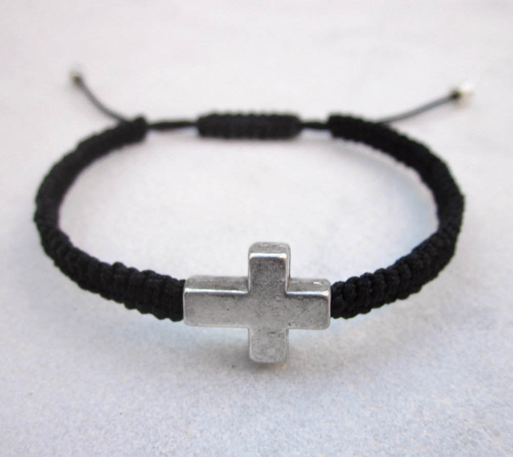 Sideways Cross Macrame Friendship Bracelet Made To Order In Your Desired Color